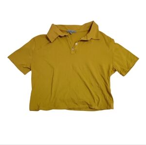 🌸Juniors Charlotte Russe Mustard Polo Shirt small